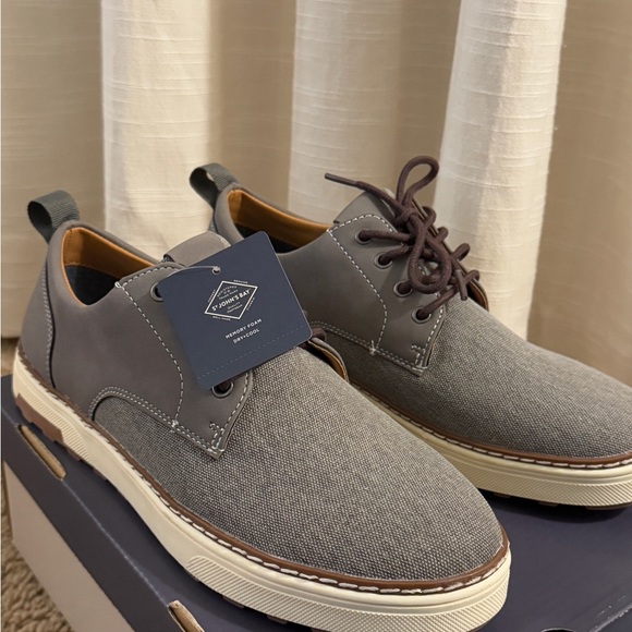St. John\'s Bay Jacob NEW Men\'s 100% Canvas Grey Lace-Up Oxford Casual Shoes main image 8